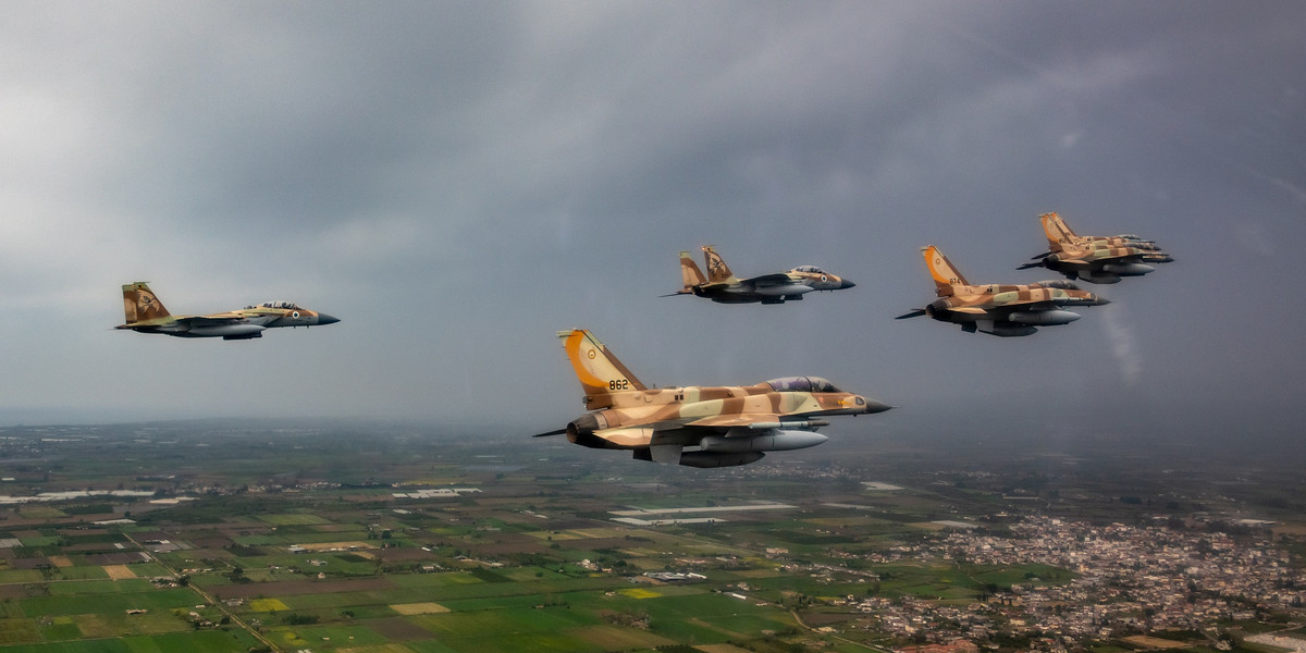 Izraelskie samoloty bojowe (zdjęcie ilustracyjne)