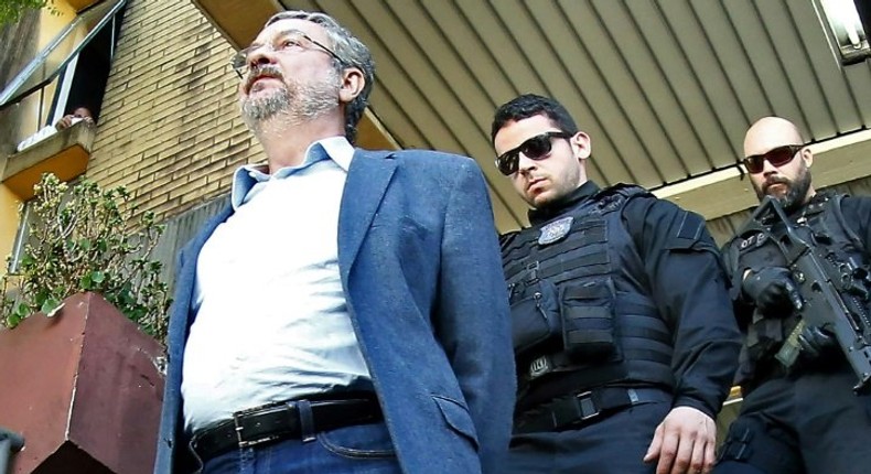 Antonio Palocci, in custody since September, was convicted of taking bribes and money laundering as part of a huge corruption network centered on the state-owned Petrobras oil company