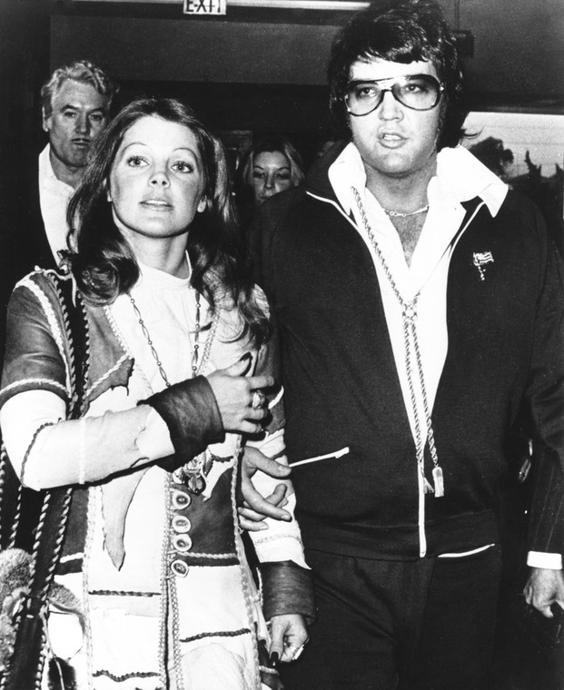 Elvis Presley i Priscilla Presley po orzeczeniu rozwodu w 1973 r.