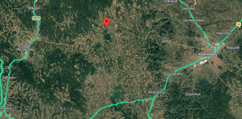 Zemljotres između Kragujevca i Gornjeg Milanovca