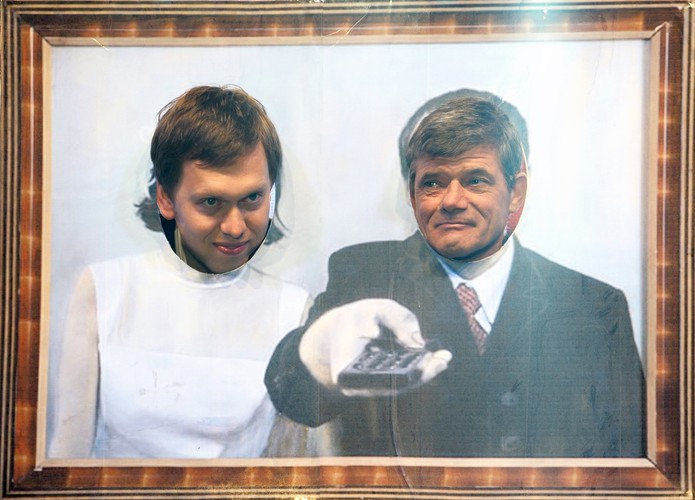 Henryk Gołębiewski i syn Zbigniewa Buczkowskiego – Michał na II Festiwalu Jana Himilsbacha (2009)