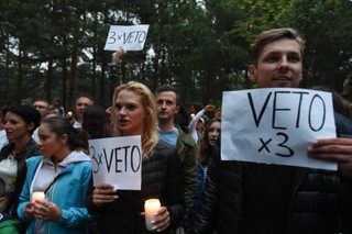 Protesty przeciw zmianom w sądownictwie. 'Wstyd zostanie, władza minie'