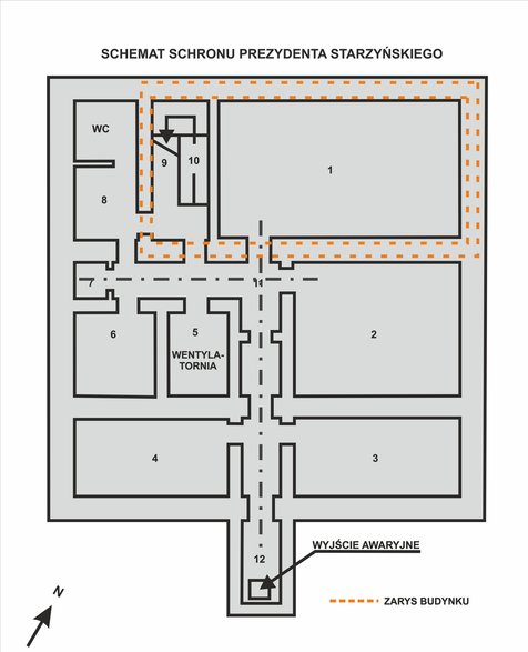 Odtworzony plan schronu