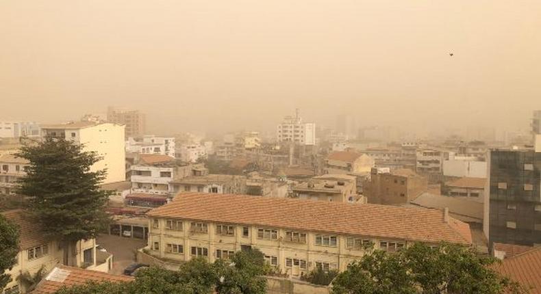 Dakar connait souvent des pics de pollution avec une forte concentration de particules dans l'air