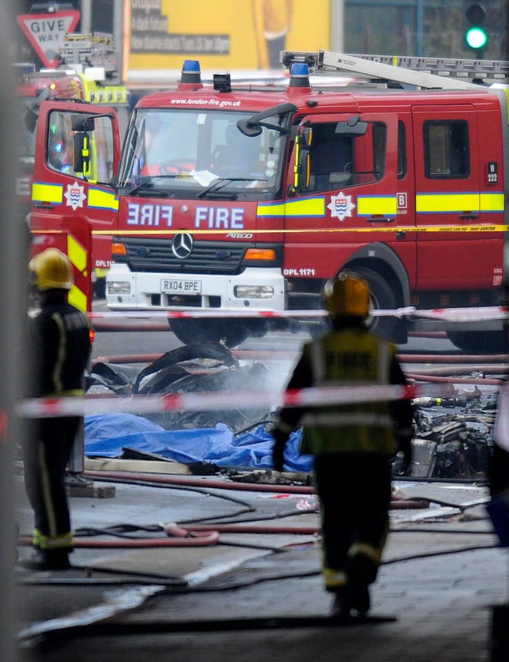 Helikopter spadł w centrum Londynu