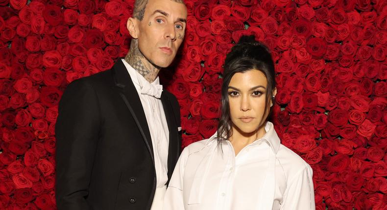 Travis Barker and Kourtney Kardashian.Cindy Ord/MG22/Getty Images for The Met Museum/Vogue