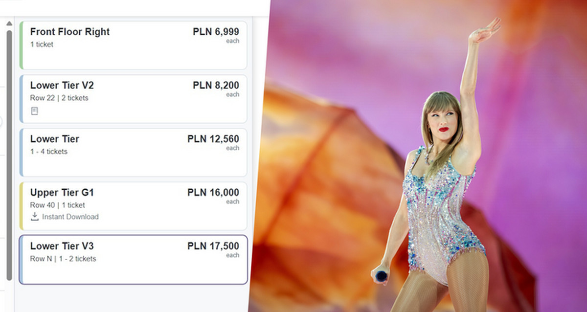 Trzy koncerty Taylor Swift wyprzedane, ale bilety można kupić. Ceny: 200 zł lub 17 tys. zł