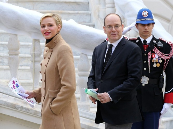 Księżna Charlene i książę Albert II