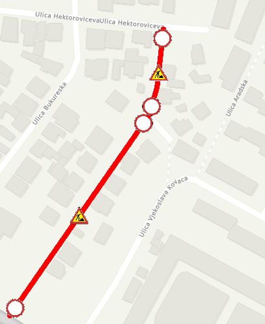 Radovi u Ulici Vojvode Dovenzenskog