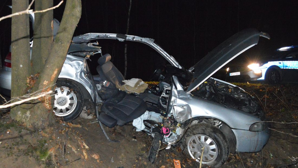 13-latka zginęła w wypadku. Auto roztrzaskało się na drzewie