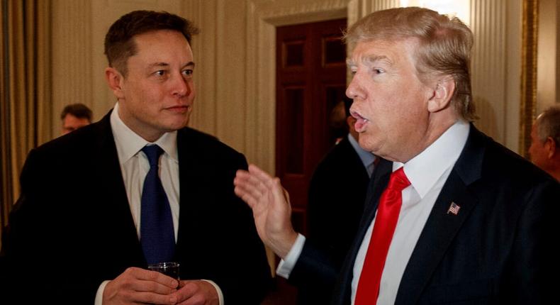 Former President Donald Trump escalated his feud with Elon Musk in a series of Truth Social posts on Tuesday.