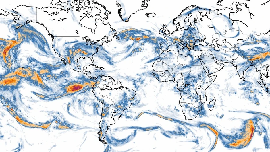 Svetska mapa turbulencija