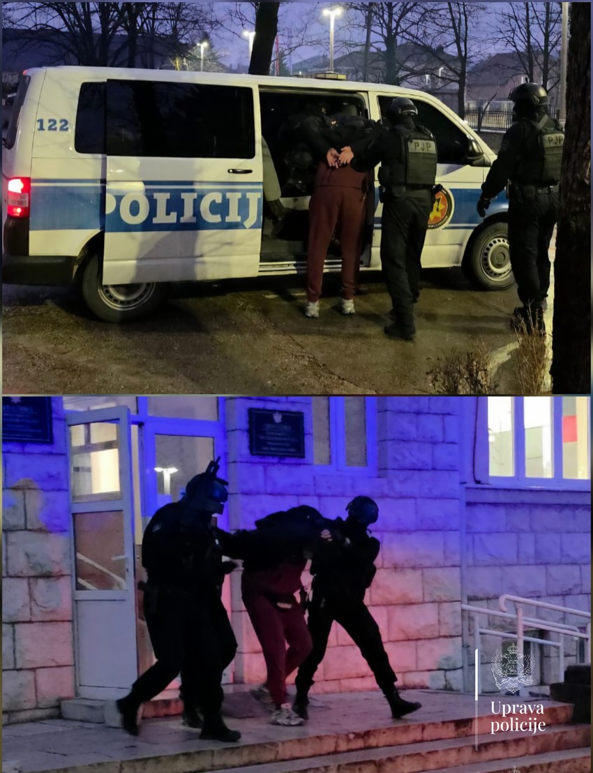 Hapšenje u Crnoj Gori