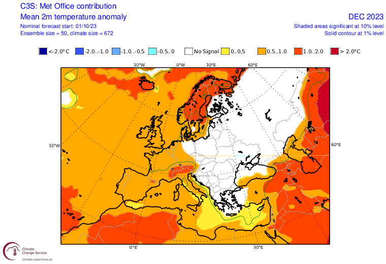 W grudniu temperatura może nieco mocniej spaść