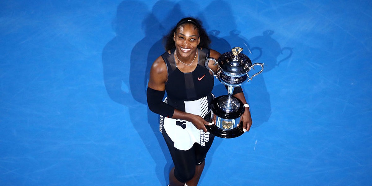 Serena Williams was presented with a letter and custom Air Jordans from Michael Jordan after winning the Australian Open