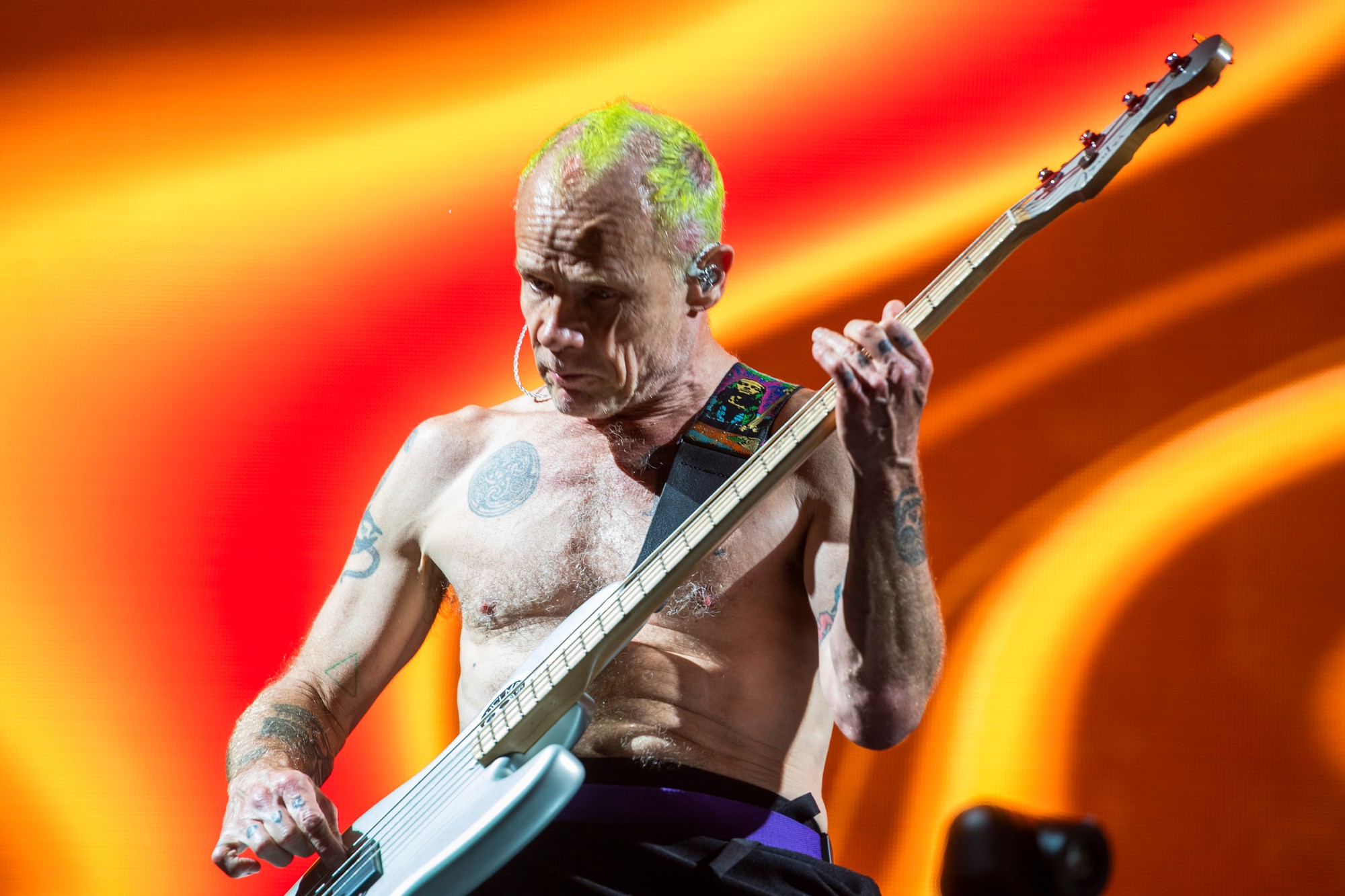 Koncert skupiny Red Hot Chili Peppers na hudobnom festivale Lovestream v Bratislave.