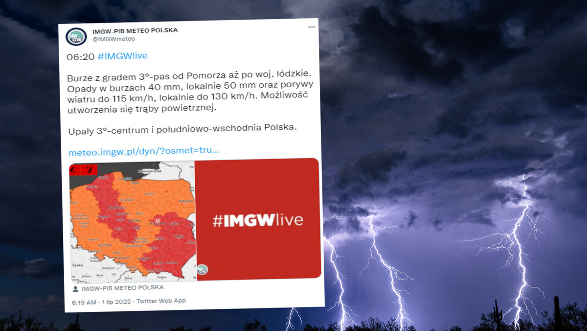 Potężne upały i nawałnice w Polsce. Alert RCB i najwyższe stopnie ostrzeżeń