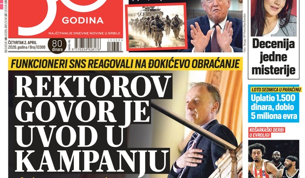 Blic naslovna strana za 02.04