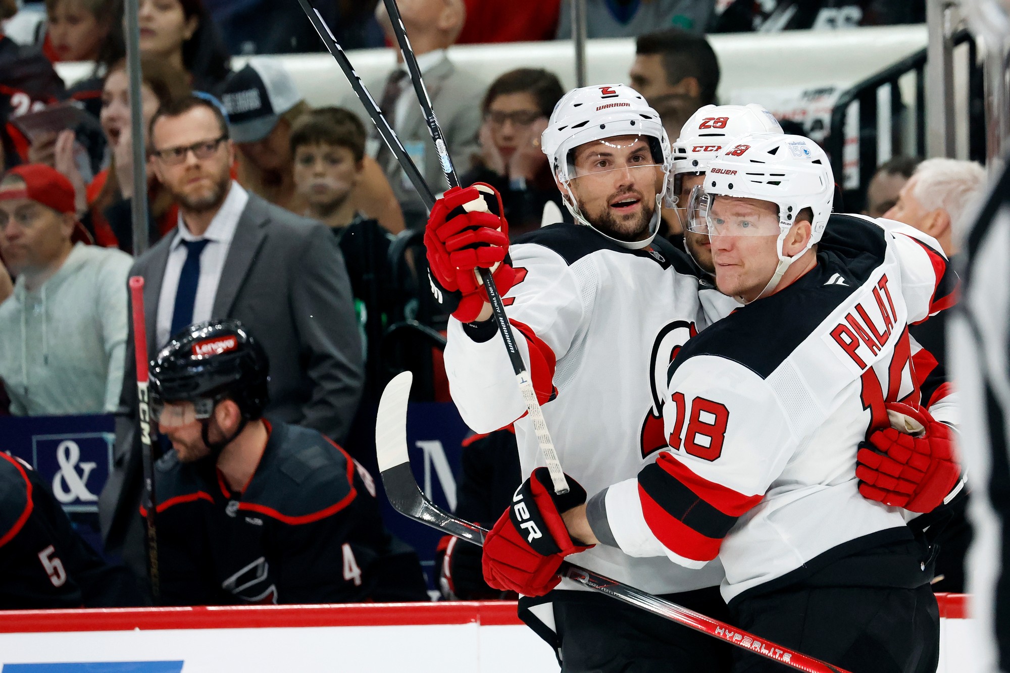 Radosť hráčov New Jersey Devils.