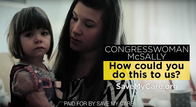 A new Save My Care ad targeting Republican congresspeople who supported the AHCA