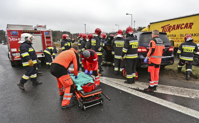 Groźny wypadek pod Zieloną Górą