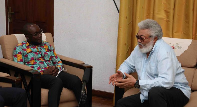 Jerry John Rawlings with Registrar of the Scholarship Secretariat