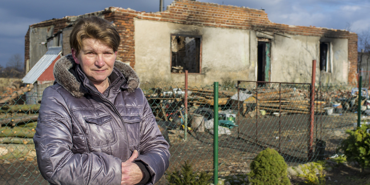 Dorota Adamczyk, lat 54, wraz z rodziną w pożarze  stracłla dom