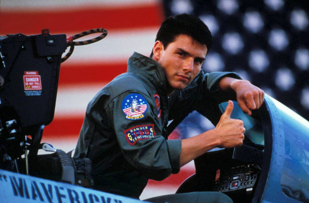 Tom Cruise w filmie "Top Gun"