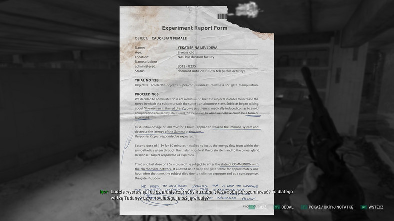 Chernobylite - screen z wersji PC