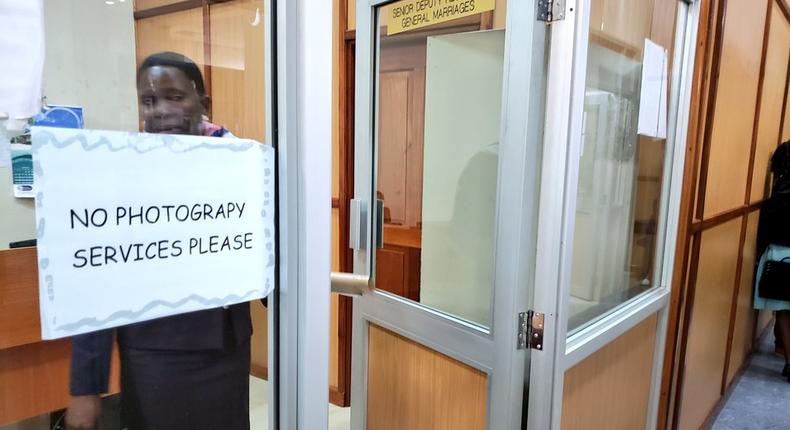AG's marriage service suspended after too many Kenyans flocked the office during lock down