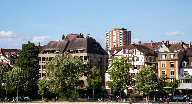 The banks of the Rhine River in Basel, Switzerland.Monica Humphries/Business Insider