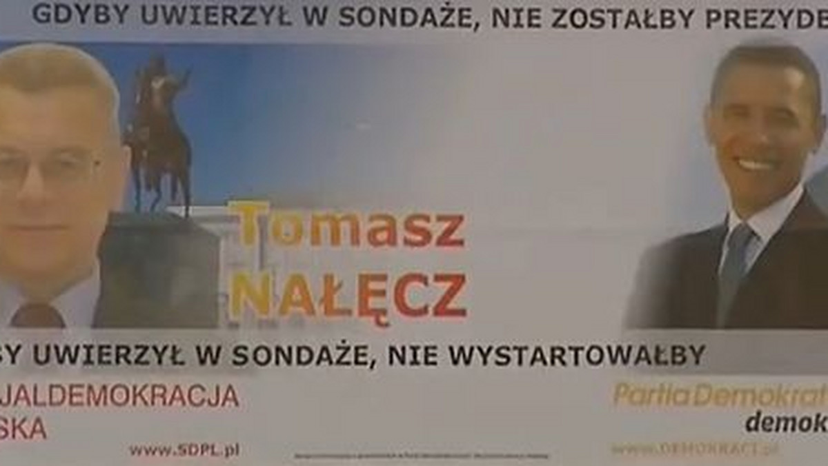 Ben Smith, bloger piszący dla amerykańskiego serwisu Politico.com, wyraził zdziwienie plakatem Tomasza Nałęcza, który kandyduje w wyborach na urząd prezydenta Polski. Na plakacie wyborczym Nałęcza widnieje bowiem wizerunek Baracka Obamy.