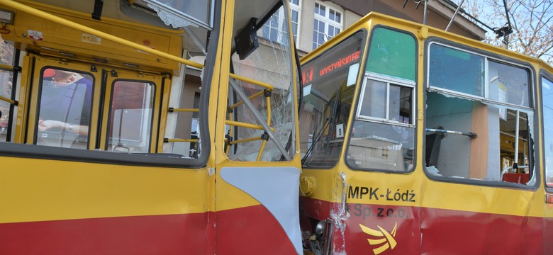 Kilkanaście osób rannych w zderzeniu tramwajów w Łodzi