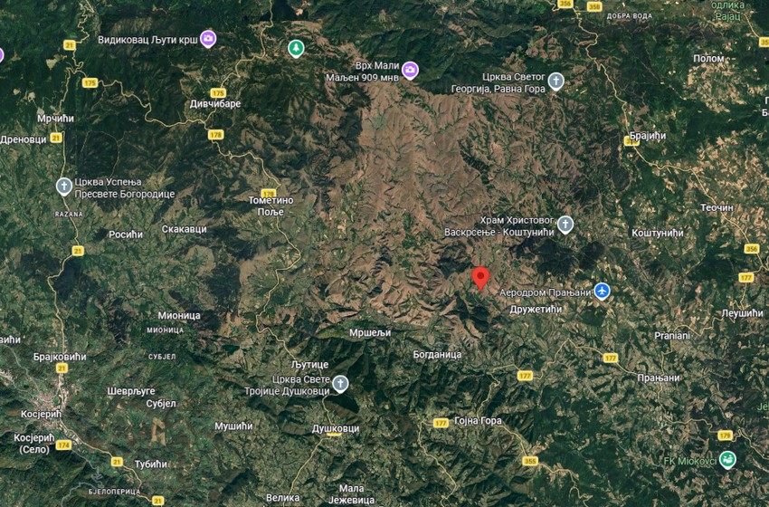 Zemljotres na Divčibarama na planini Maljen