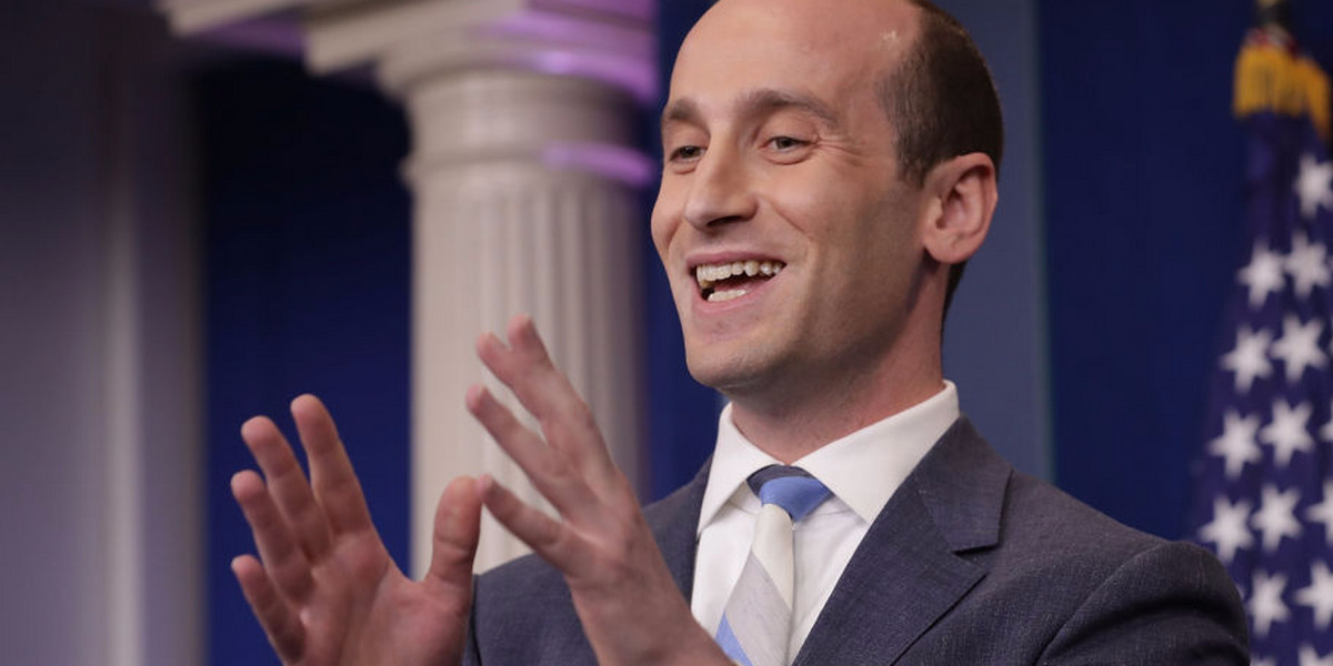 Controversial White House policy adviser Stephen Miller once jumped into a women's track meet to make a point about masculinity