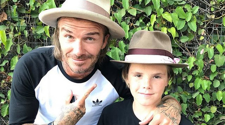 David Beckham és fia Cruz