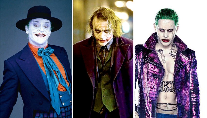 Džek Nikolson, Hit Ledžer i Džared Leto do sada su tumačili Džokera