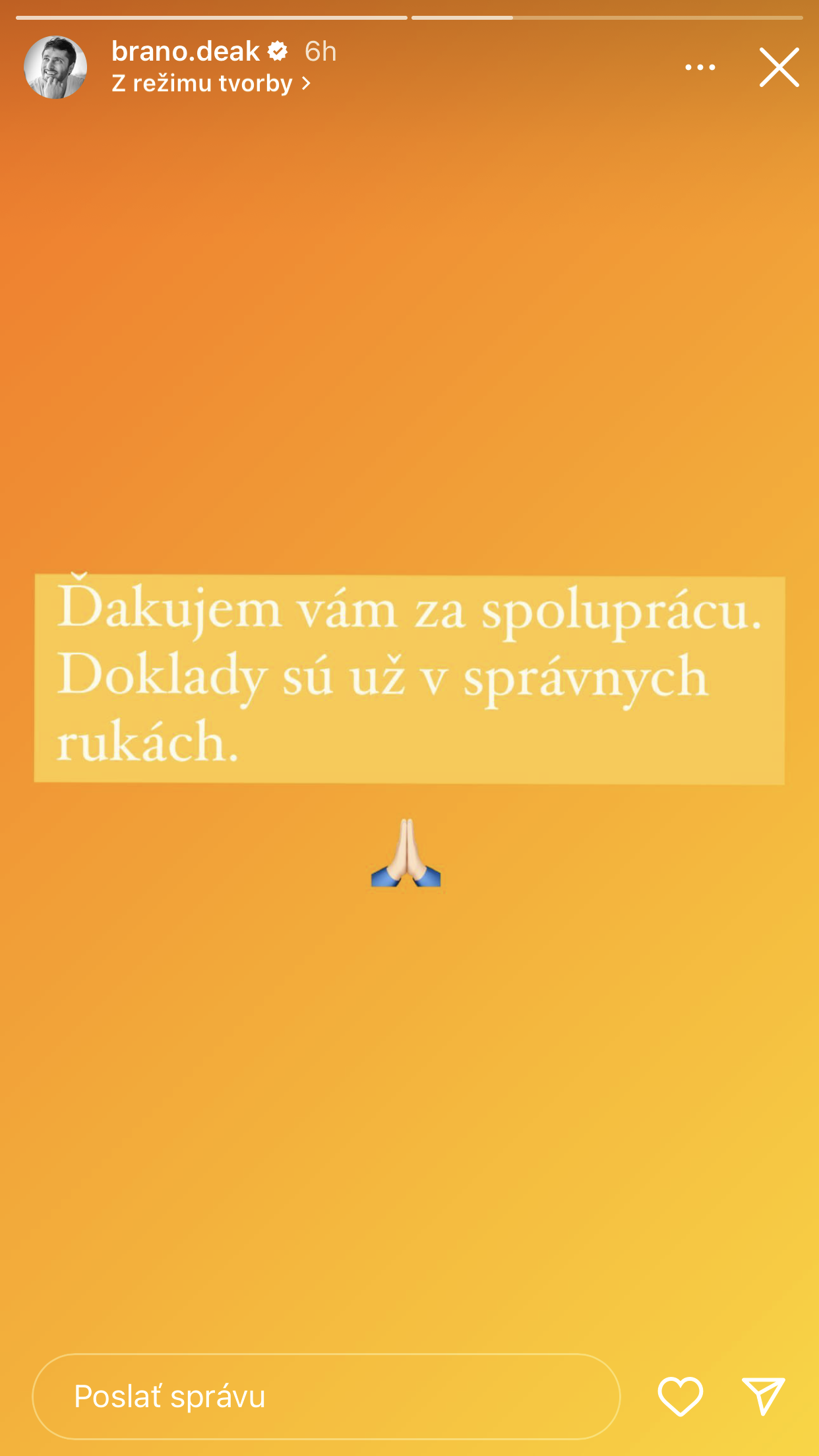 Slovenský herec Braňo Deák pomohol vrátiť stratený občiansky preukaz.