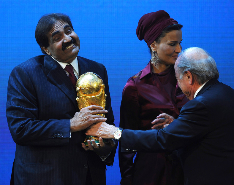 Szejk Al-Thani i Sepp Blatter