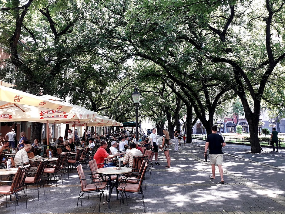 Deo ulice Korzo gde je uvek stepen niže od ostatka centra