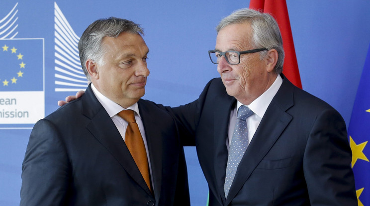 Bár Orbán Viktor és Juncker alkalmanként éles szavakkal találják meg egymást, a két politikus közt jó a viszony /Fotó: MTI/Oliver Hoslet