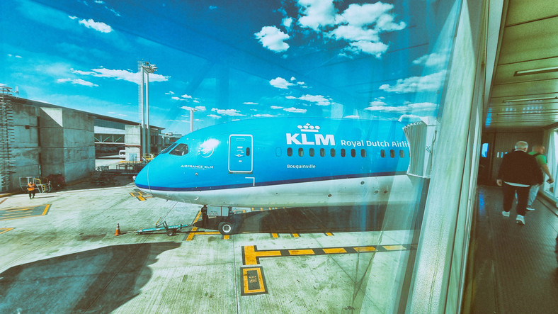 Boeing 787 KLM na lotnisku w Buenos Aires