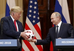 Donald Tramp i Vladimir Putin u Helsinkiju 16. jula 2018.