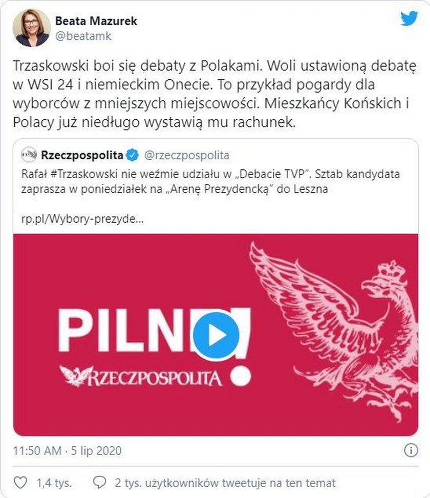 Sprzeczka Ambasador USA z Beatą Mazurek. Mosbacher zabrała głos