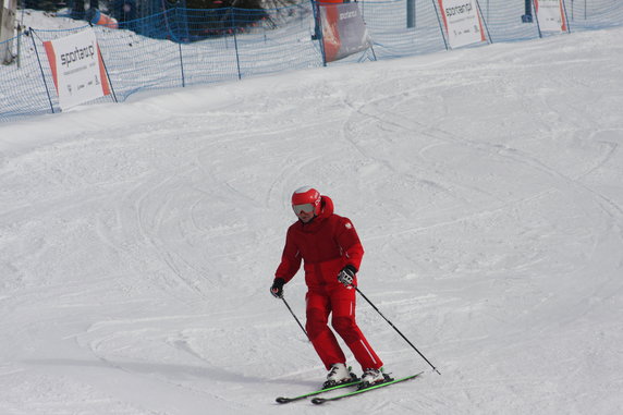 Prezydent Andrzej Duda jeździ na nartach w Jurgowie