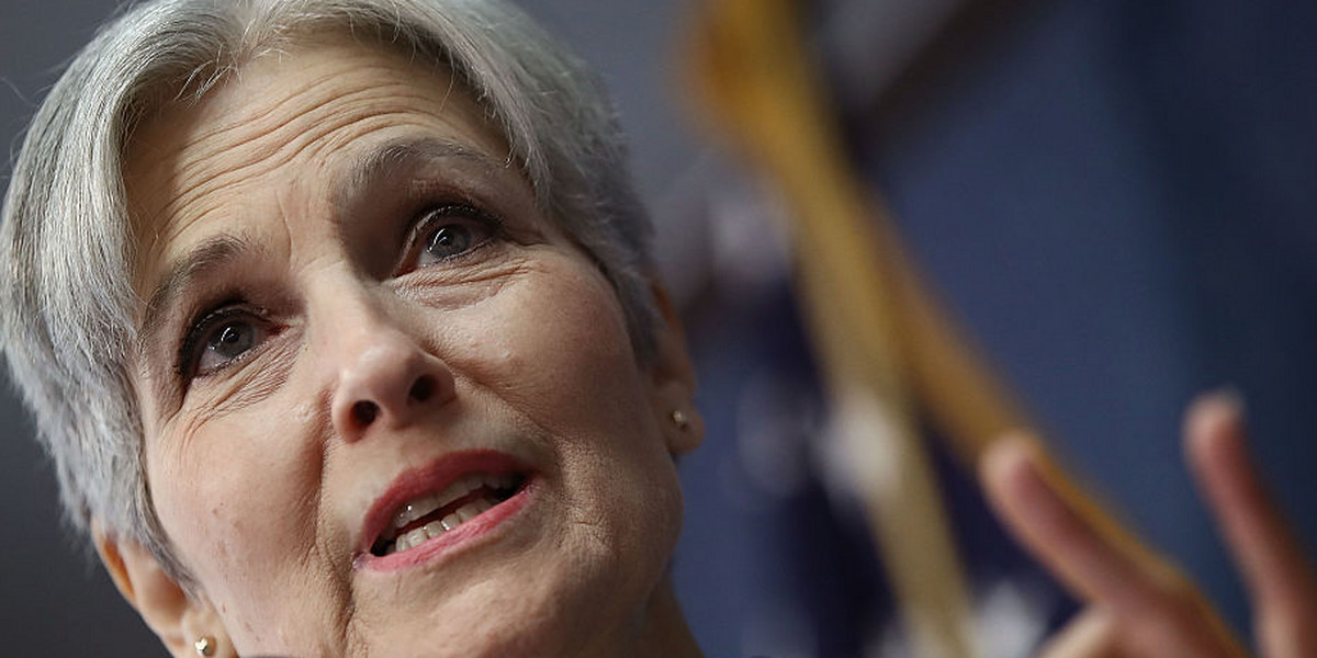 Green Party presidential nominee Jill Stein answers questions during a press conference at the National Press Club August 23, 2016 in Washington, DC.