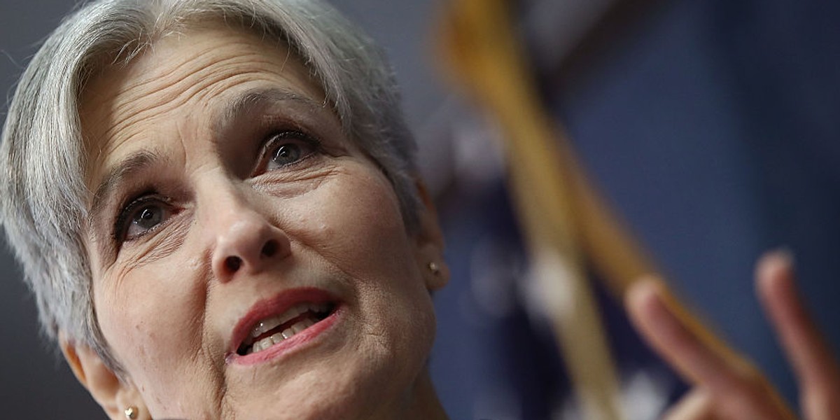 Green Party presidential nominee Jill Stein answers questions during a press conference at the National Press Club August 23, 2016 in Washington, DC.