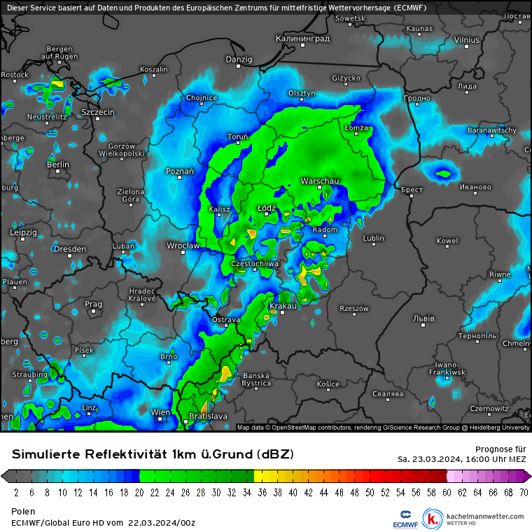 W sobotę przez Polskę będzie przetaczał się front z deszczem, a nawet burzami