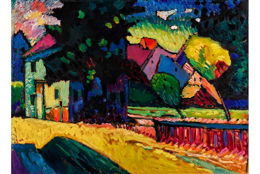 Vasilij Kandinski, Murnau - Pejzaž sa zelenom kućom, 1909.