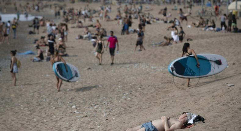 The health ministry recommends limiting the number of visitors to  beaches, creating boundaries and spacing umbrellas four metres apart